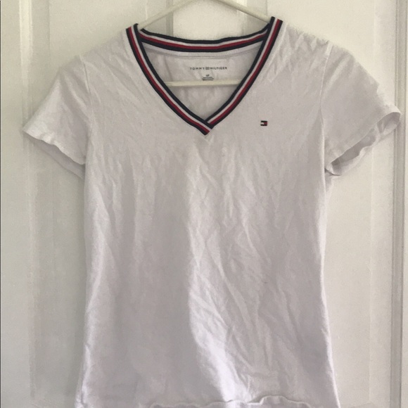 tommy hilfiger plain white t shirt